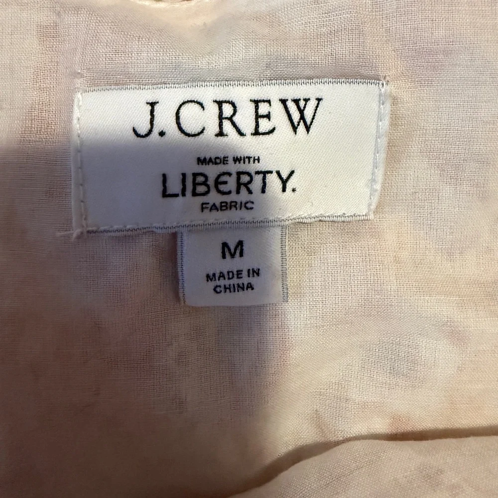 J.Crew Liberty Fabric Floral Crop Top Bell Sleeves Size Medium